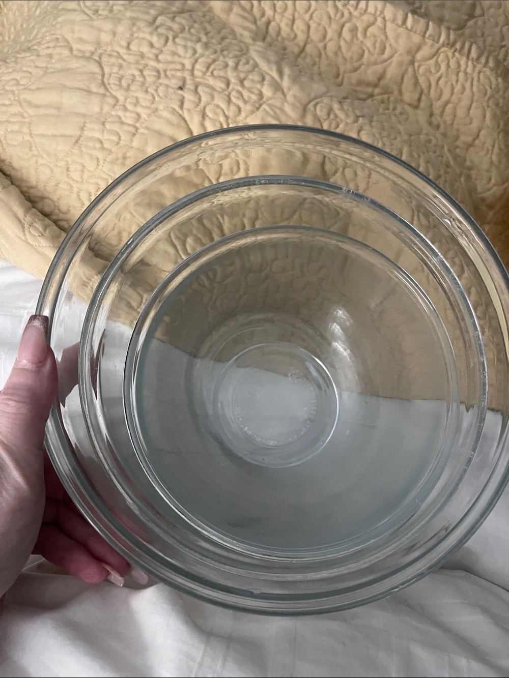 Anchor Hocking Clear Glass Nesting Mixing Bowl Set